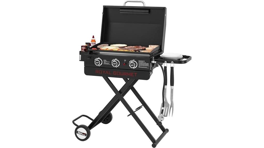 three burner propane griddle
