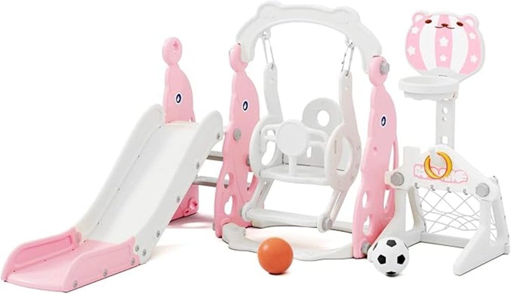 toddler indoor slide swing