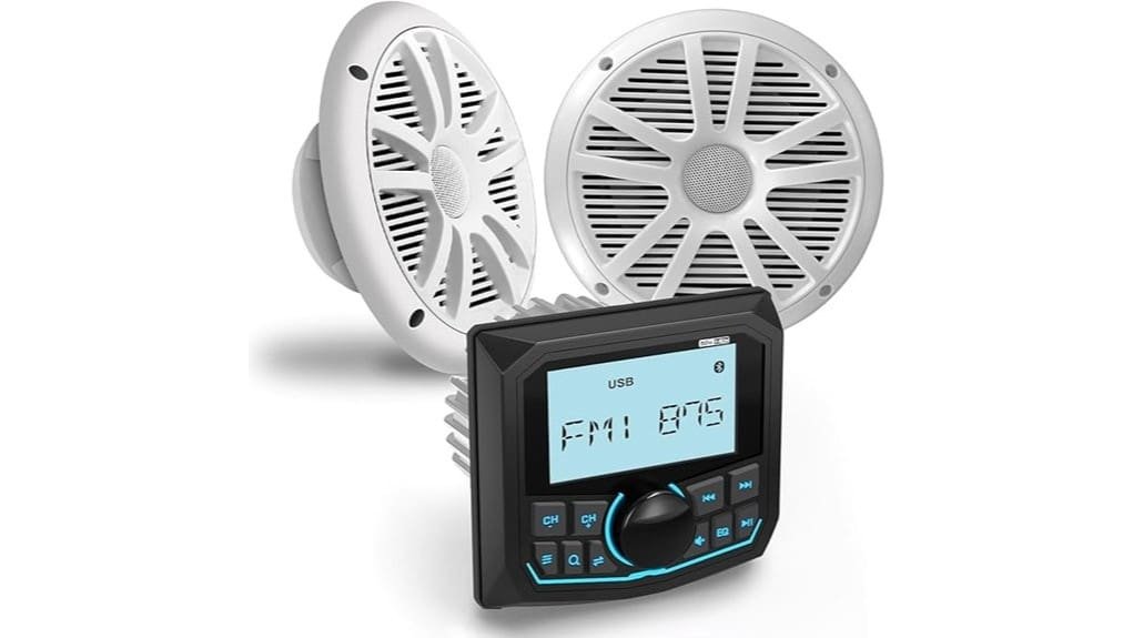 waterproof marine audio speaker package
