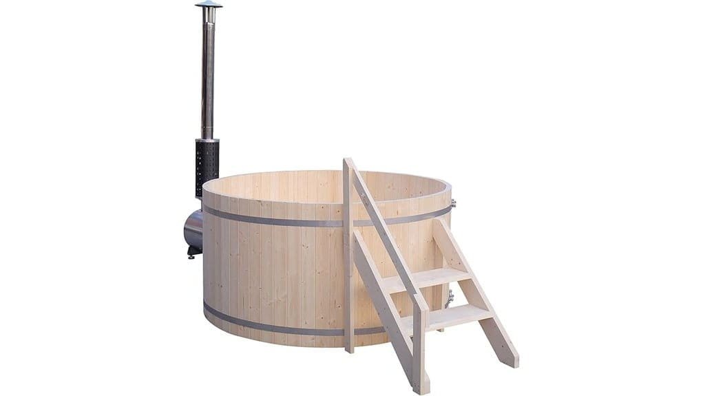 wood fired aleko hot tub