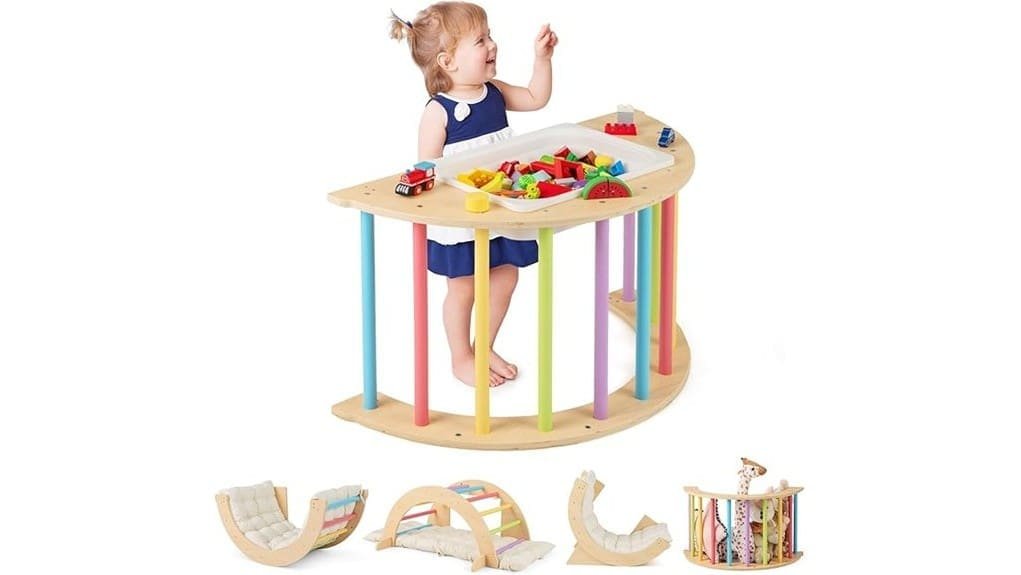 wooden arch sensory table
