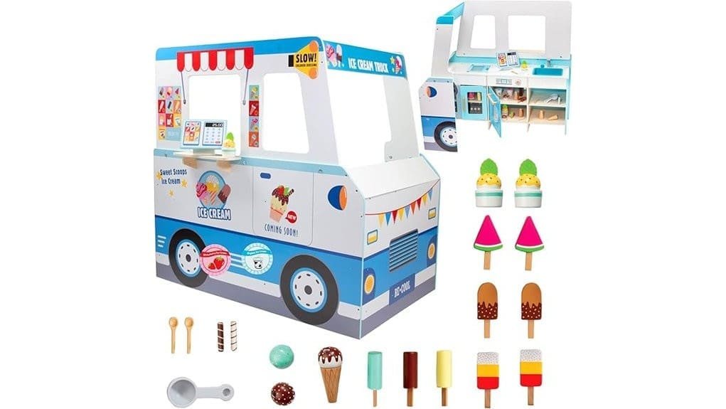 wooden ice cream truck