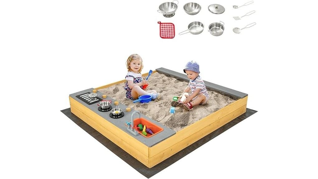 wooden kids sandbox review
