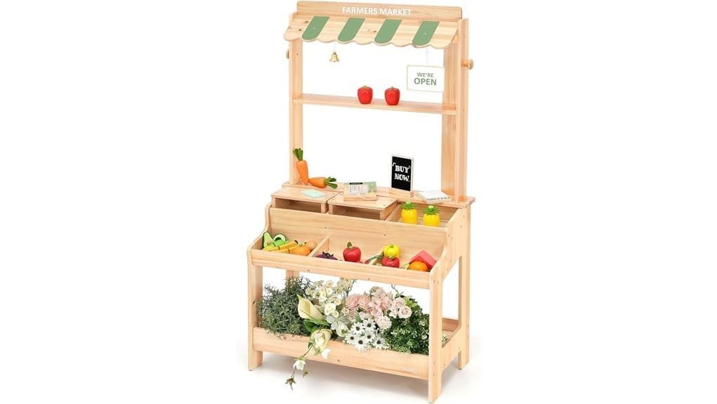 wooden play kitchen market